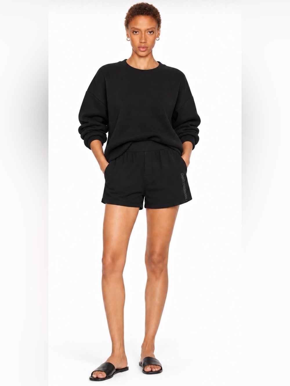 SKIMS Boyfriend Loose Boxer Short in Onyx